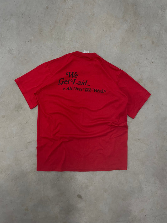 1990s "We Get Laid... All Over The World!" Tee Large