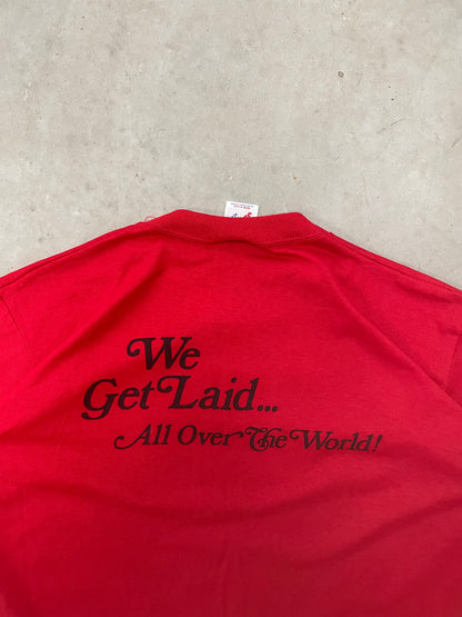 1990s "We Get Laid... All Over The World!" Tee Large