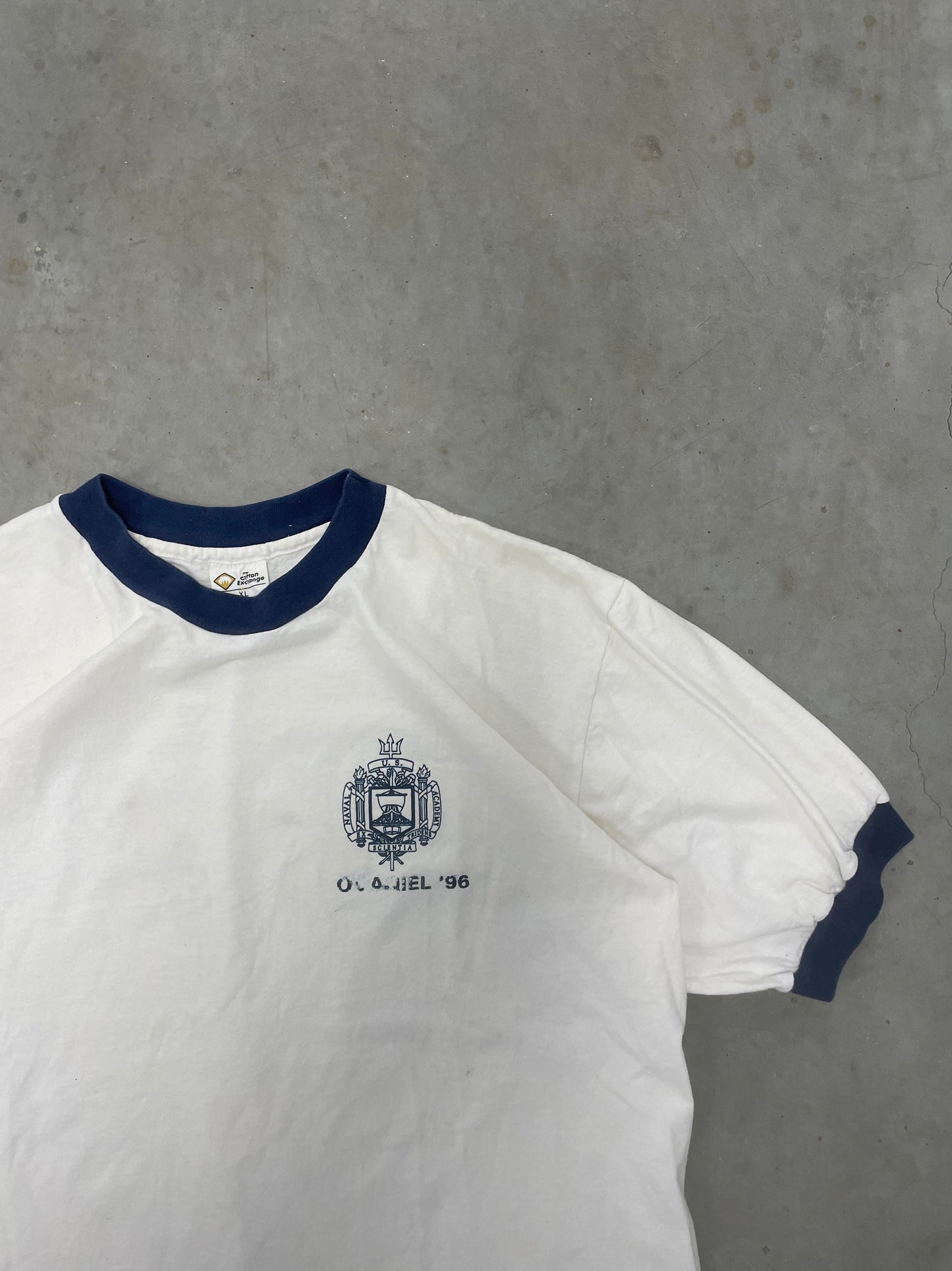 1990s Naval Academy Ringer Tee XL