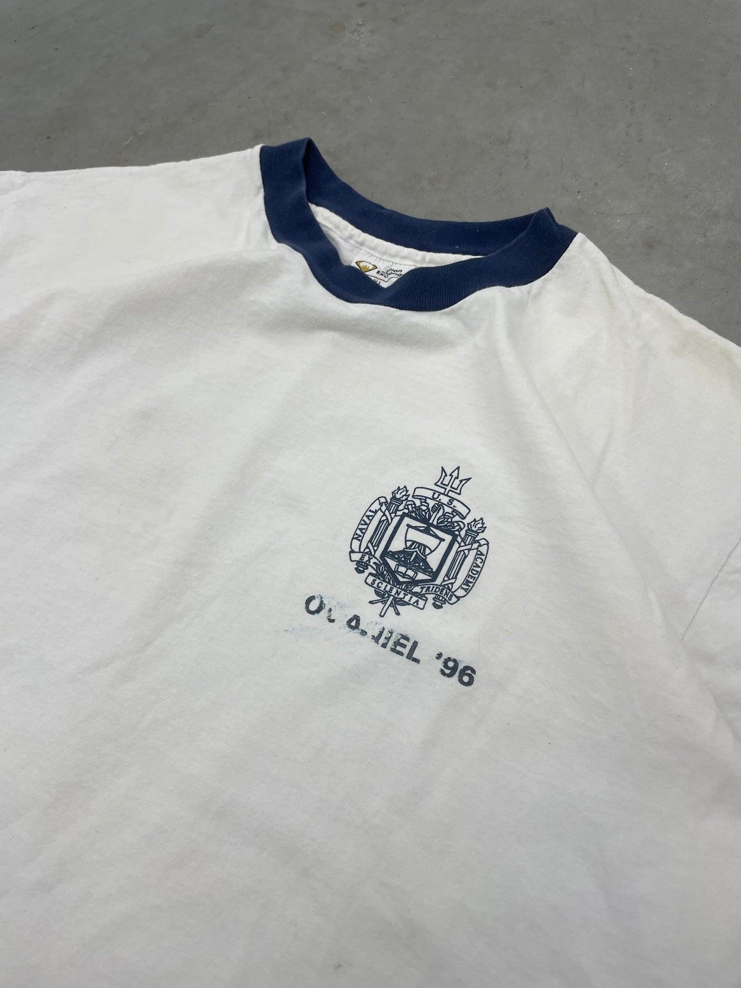 1990s Naval Academy Ringer Tee XL