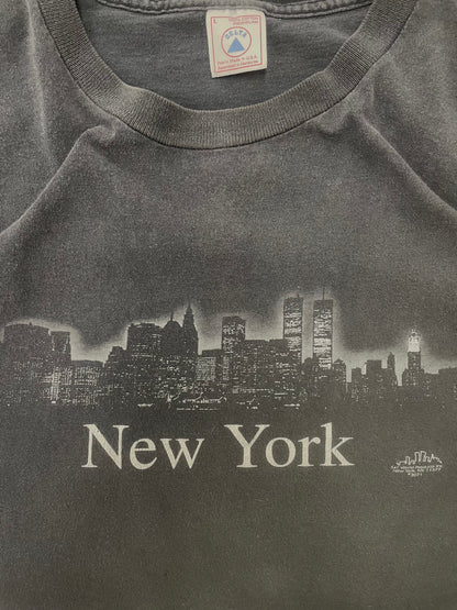 1990s New York Faded Tee Large