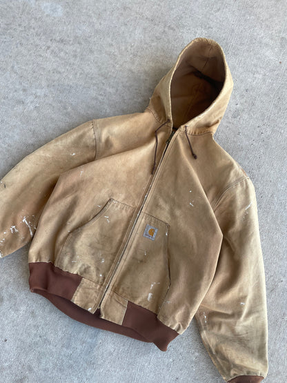 VINTAGE CARHARTT HOODED JACKET X-LARGE