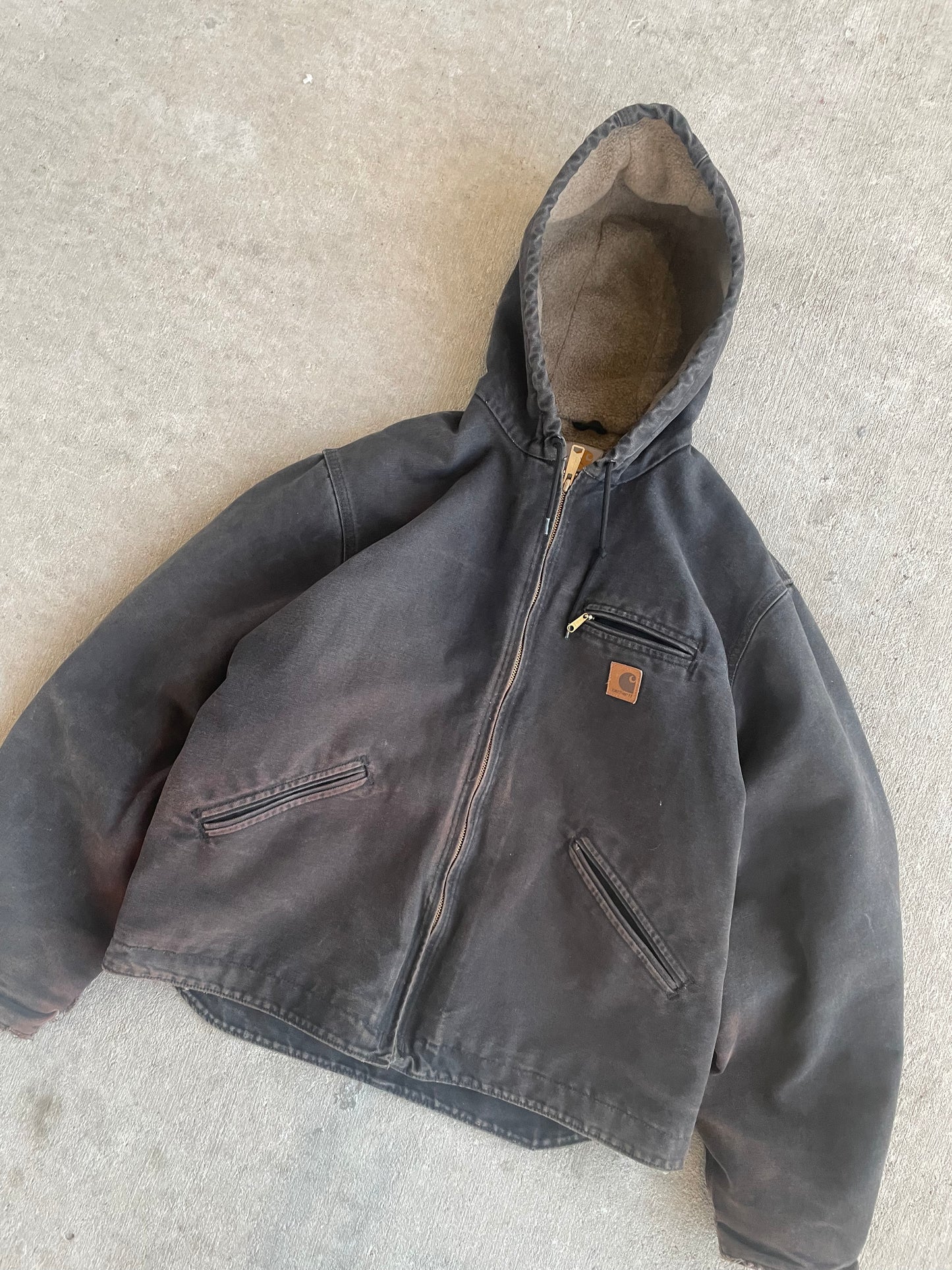 VINTAGE CARHARTT HOODED JACKET LARGE