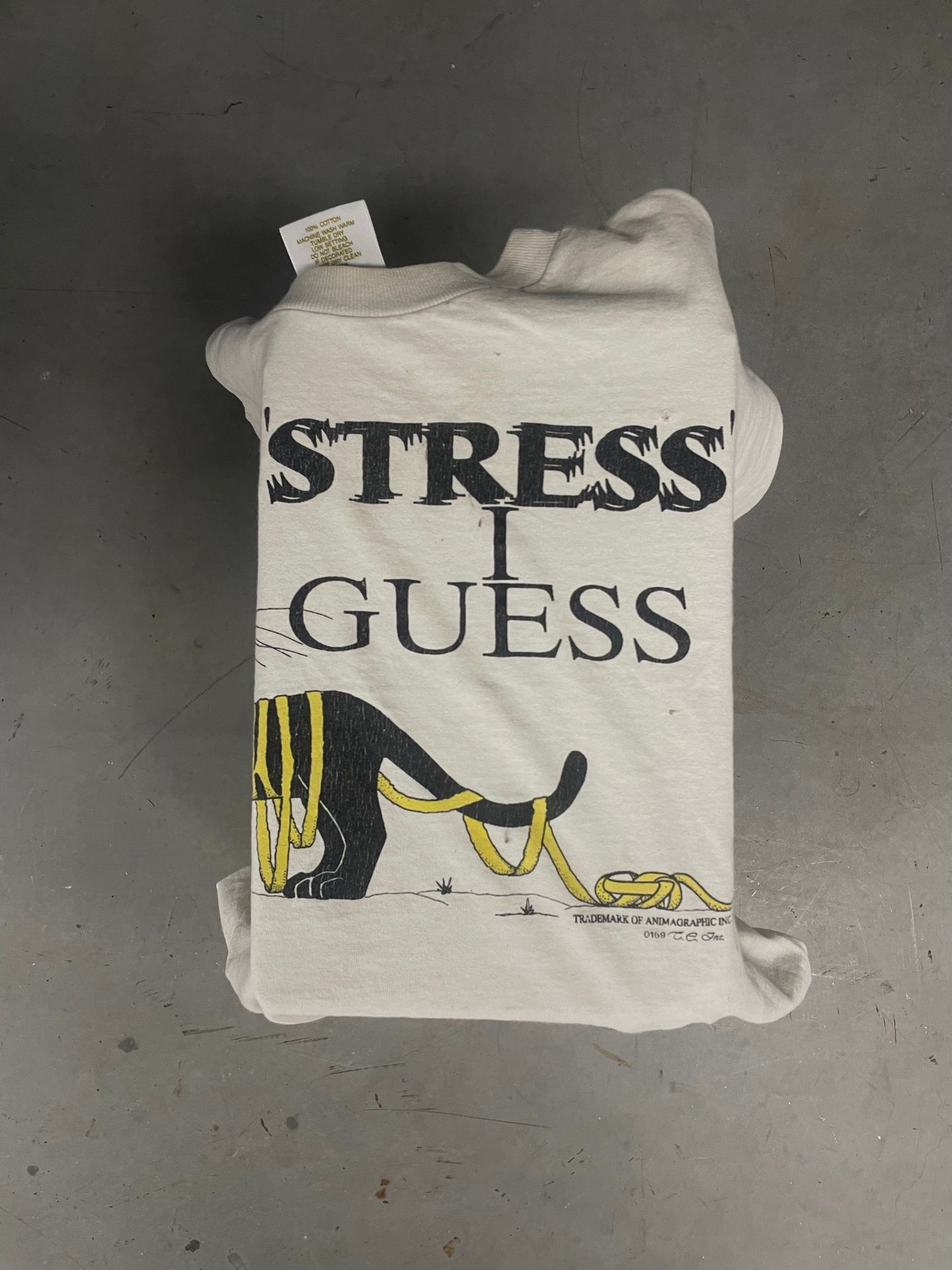 1992 "STRESS I GUESS" TEE MEDIUM